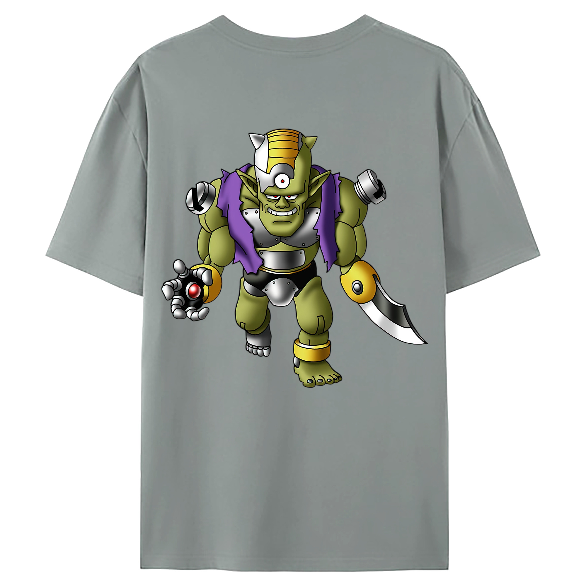 （画像用） ドラゴンクエスト Doragon Kuesuto Dragon Quest 綿100％ メンズ半袖Tシャツ（バックプリント） 通気性